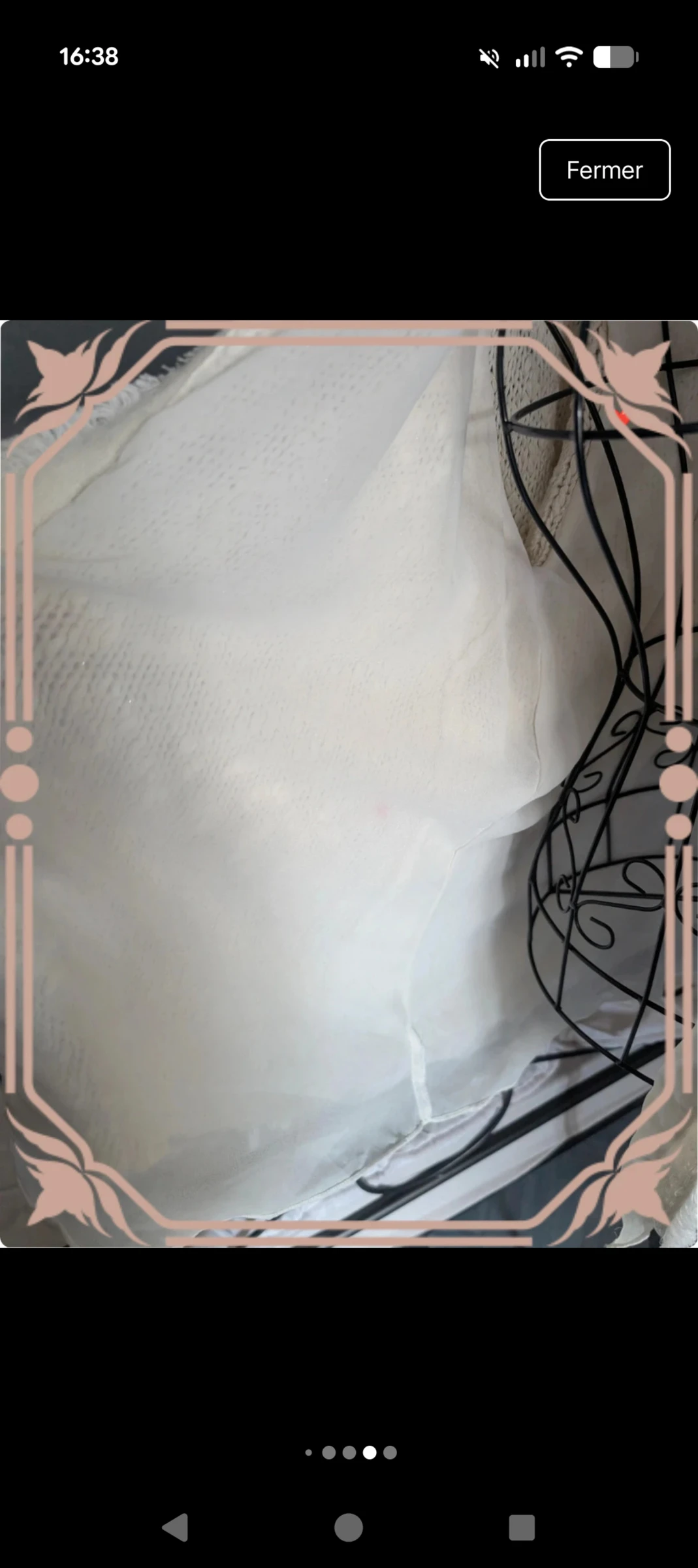 Beautiful chic white Zara Knit vest - Chain and voile details - Size L – photo 8